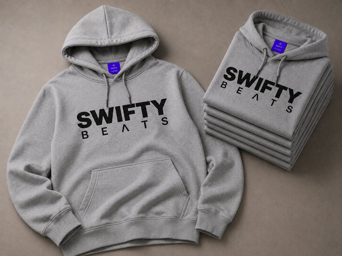 Hoodie, grey marl